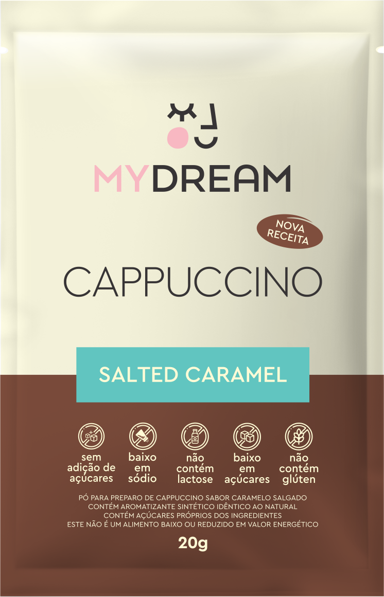 Sache Dose Unica Cappuccino Salted Caramel - Sem Adição de açúcar, sem glúten e sem lactose