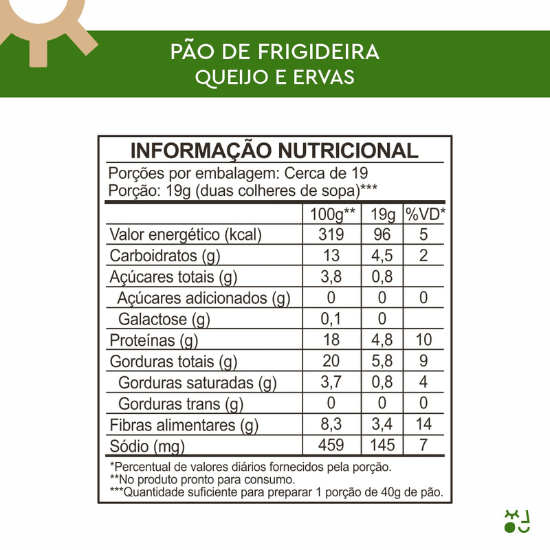 Combo 1 Pão de Queijo e Ervas + 1 Pão de Frigideira Multigrãos