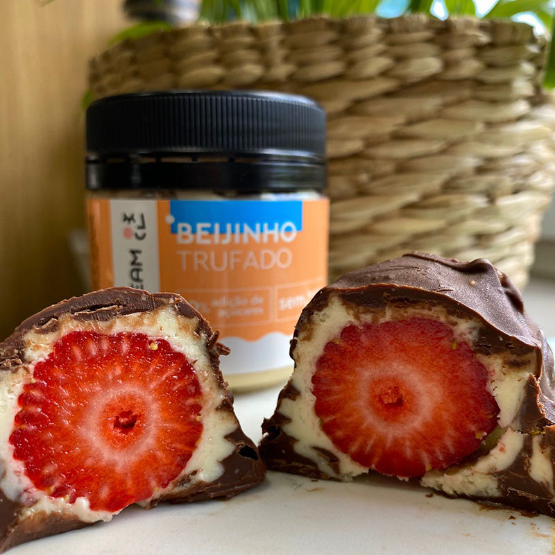 Beijinho Trufado. Sem adição de açúcar, sem glúten e sem lactose